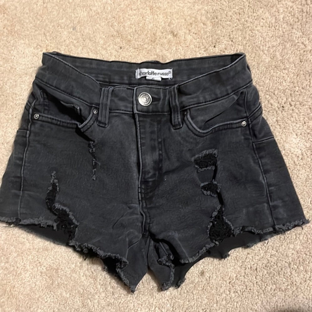 charlotte russe black festival shorts